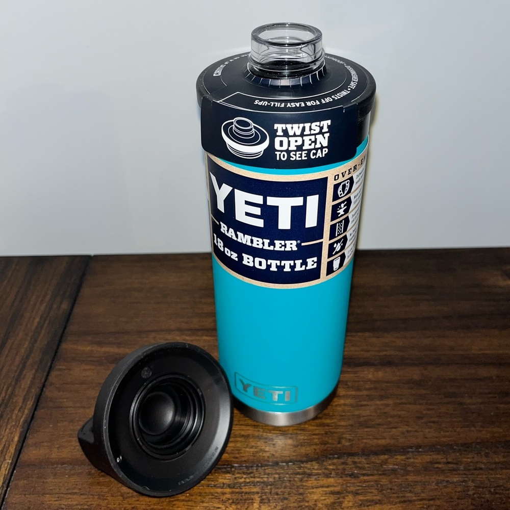 Aquifer Blue Yeti Rambler 18 oz Water Bottle With Chug Cap